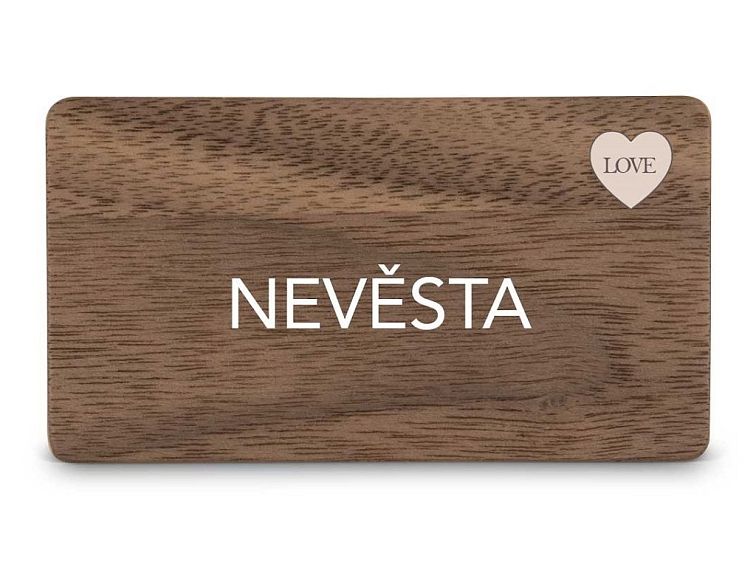 Dřevěná zasedací kartička - ROZKVĚT