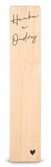 Dřevěná záložka do knížky ELEGANT