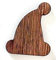 Dřevěná vánoční ozdoba ČEPICE - 5ks