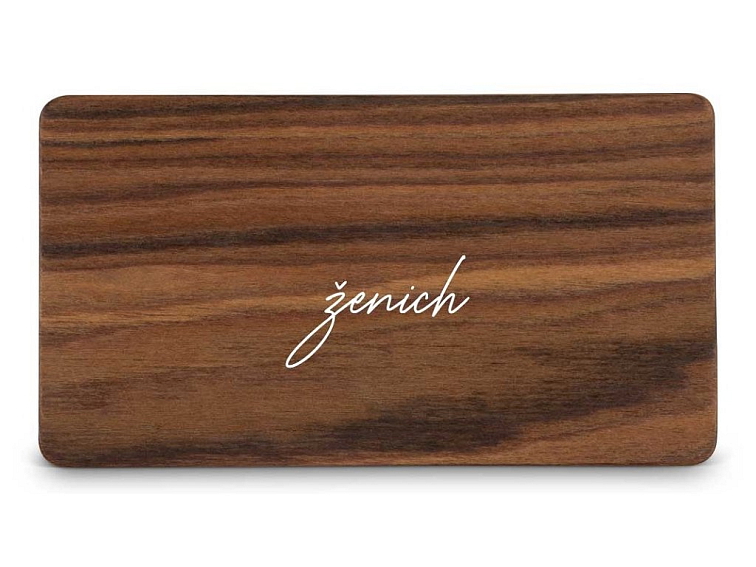 Dřevěná zasedací kartička TEXT