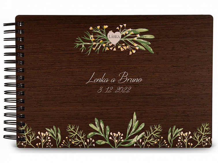 Dřevěné fotoalbum ROZKVĚT