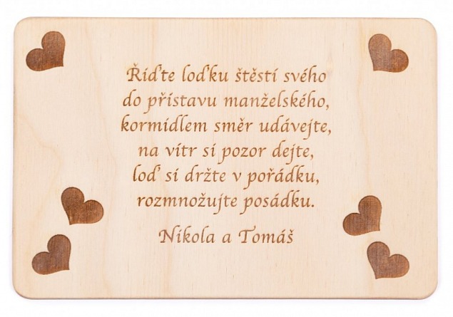 Svatební přání SRDCE