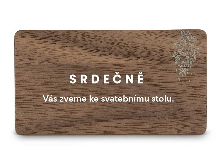 Dřevěná pozvánka ke stolu PODZIM