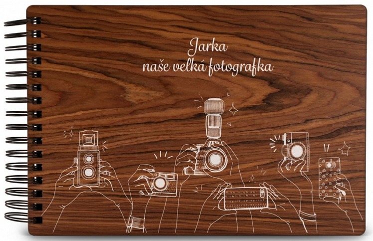 Dřevěné fotoalbum FOTOAPARÁT
