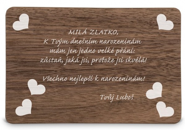 Svatební přání SRDCE