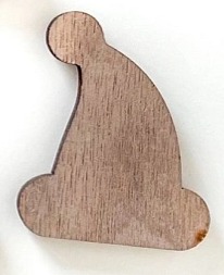 Dřevěná vánoční ozdoba ČEPICE - 5ks