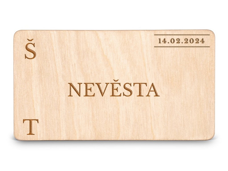 Dřevěná zasedací kartička CIRCLE