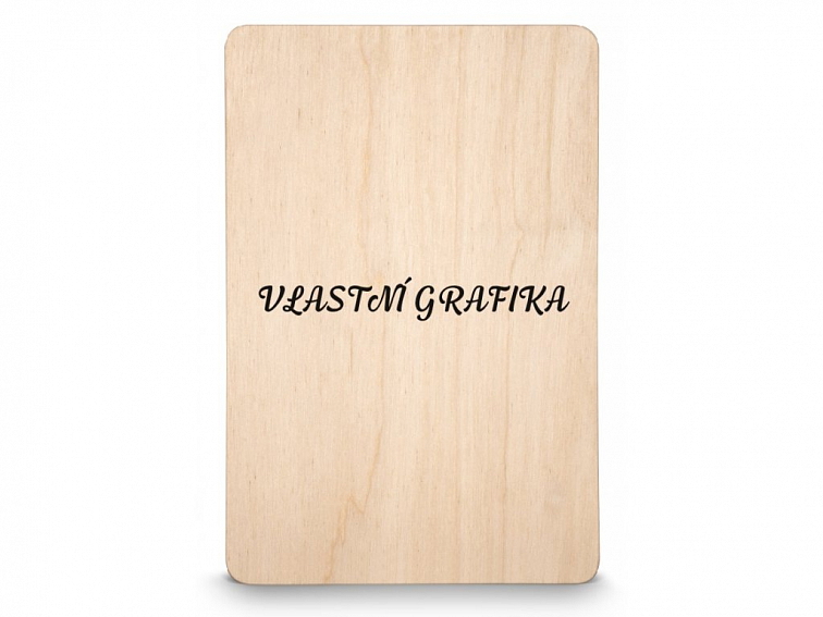 Dřevěné svatební oznámení VLASTNÍ GRAFIKA