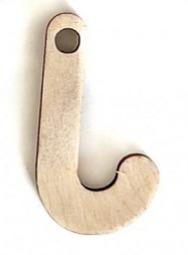 Dřevěná vánoční ozdoba HŮLKA - 5ks