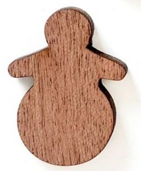 Dřevěná vánoční ozdoba SNĚHULÁK - 5ks