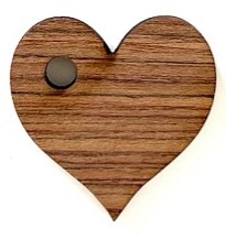 Dřevěná vánoční ozdoba SRDCE- 5ks