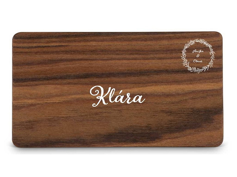 Dřevěná zasedací kartička - MOTIV