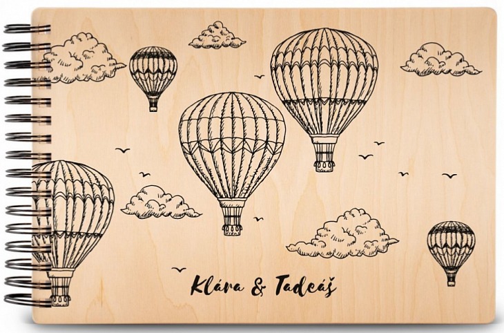 Dřevěné fotoalbum BALÓNY
