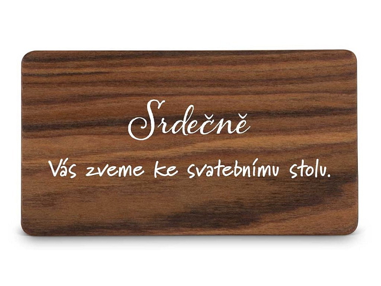 Dřevěná pozvánka ke stolu STROM