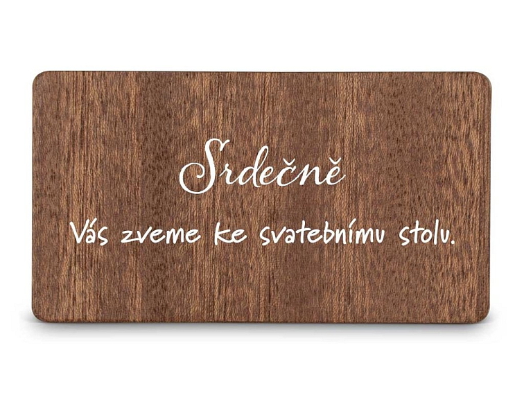 Dřevěná pozvánka ke stolu STROM