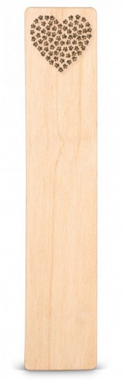 Dřevěná záložka do knížky SRDCE