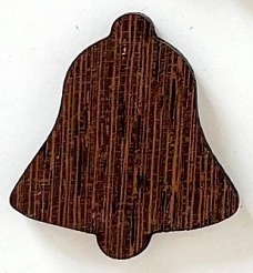 Dřevěná vánoční ozdoba ZVONEČEK - 5ks