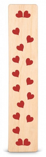 Dřevěná záložka do knížky SRDÍČKA
