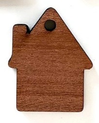 Dřevěná vánoční ozdoba DOMEČEK - 5ks