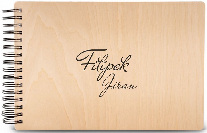 Dřevěné fotoalbum TEXT