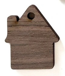 Dřevěná vánoční ozdoba DOMEČEK - 5ks