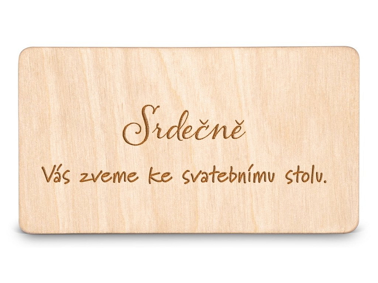 Dřevěná pozvánka ke stolu STROM