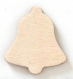 Dřevěná vánoční ozdoba ZVONEČEK - 5ks