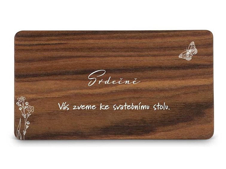 Dřevěná pozvánka ke stolu LOUKA