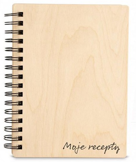 Dřevěný zápisník TEXT