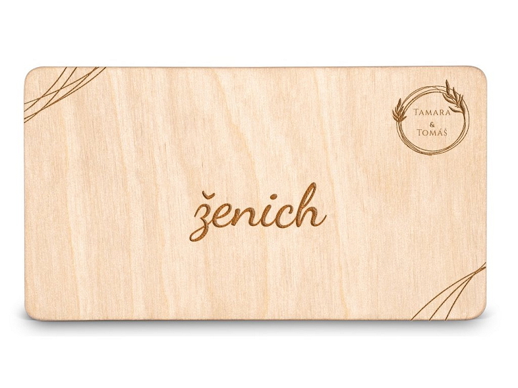 Dřevěná zasedací kartička CIRCLE