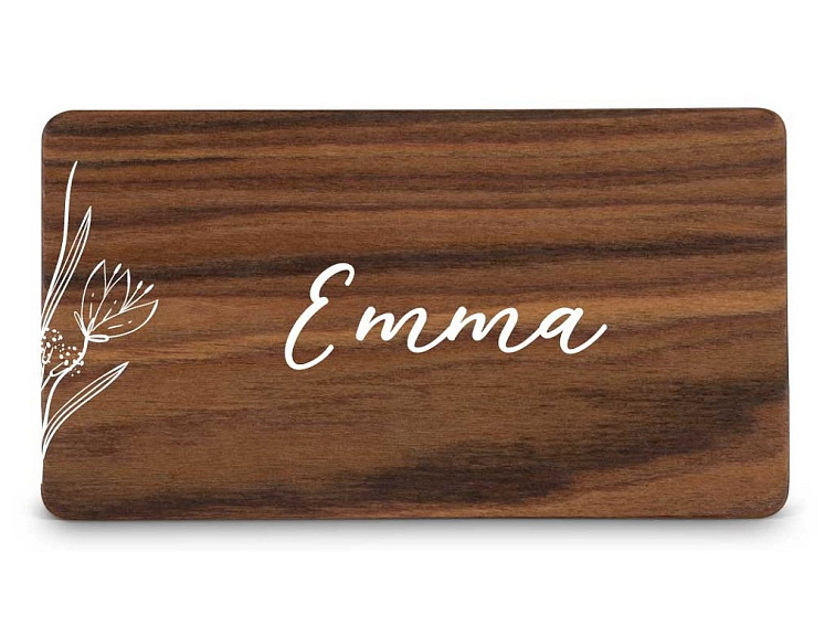 Dřevěná zasedací kartička SNĚŽENKA