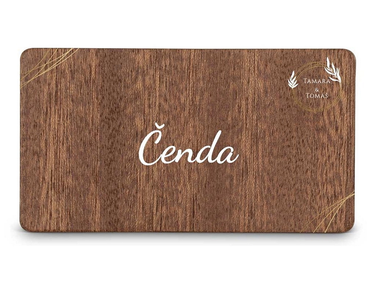 Dřevěná zasedací kartička CIRCLE