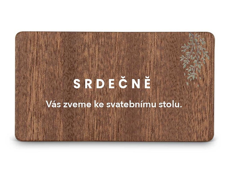 Dřevěná pozvánka ke stolu PODZIM