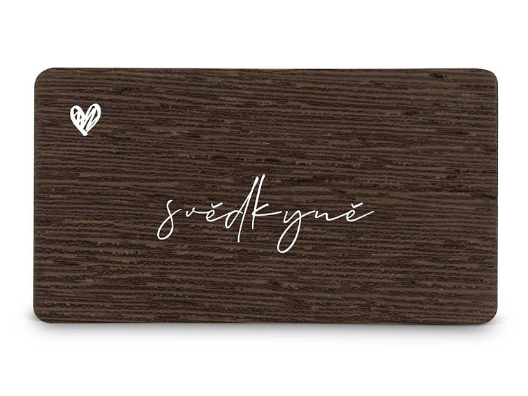 Dřevěná zasedací kartička - ELEGANT