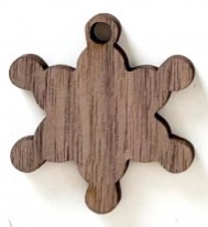 Dřevěná vánoční ozdoba VLOČKA- 5ks