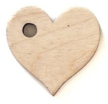 Dřevěná vánoční ozdoba SRDCE- 5ks