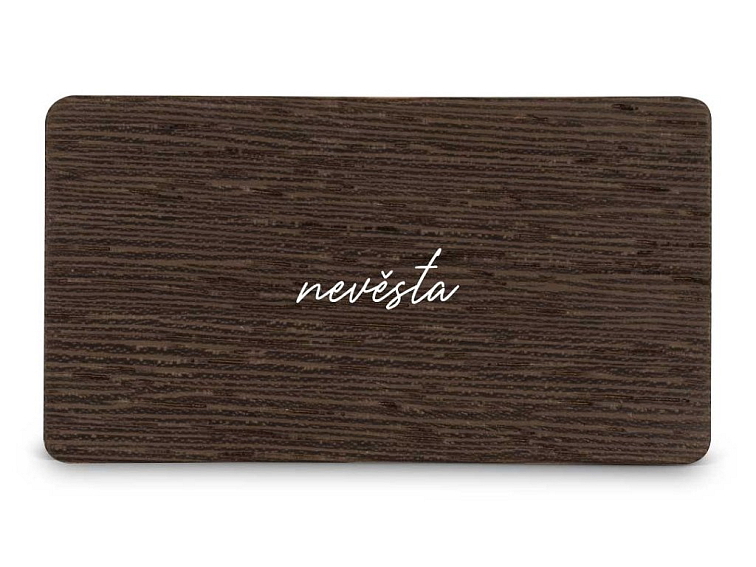 Dřevěná zasedací kartička TEXT