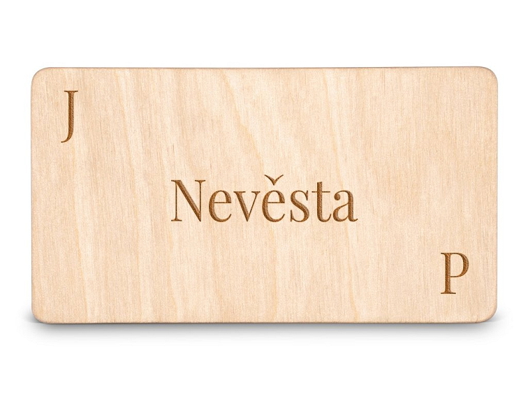 Dřevěná zasedací kartička JMÉNO