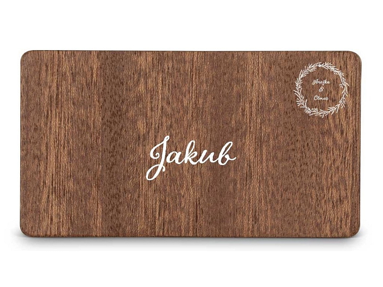 Dřevěná zasedací kartička - MOTIV