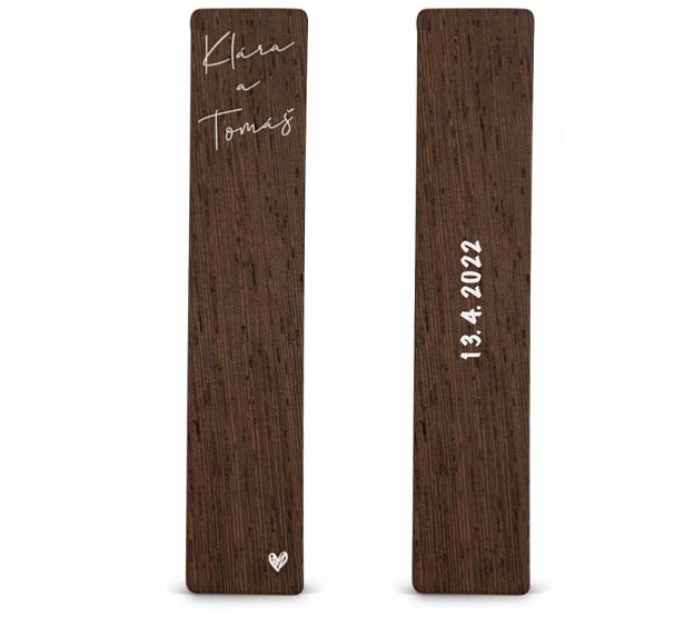Dřevěná záložka do knížky ELEGANT