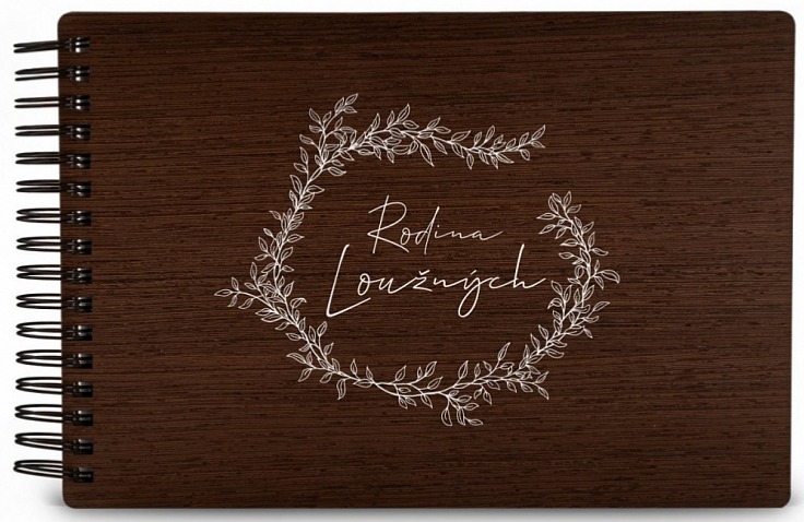 Dřevěné fotoalbum VĚTVIČKA