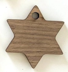 Dřevěná vánoční ozdoba HVĚZDIČKA- 5ks