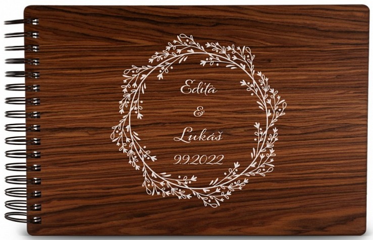 Dřevěné fotoalbum BOHO