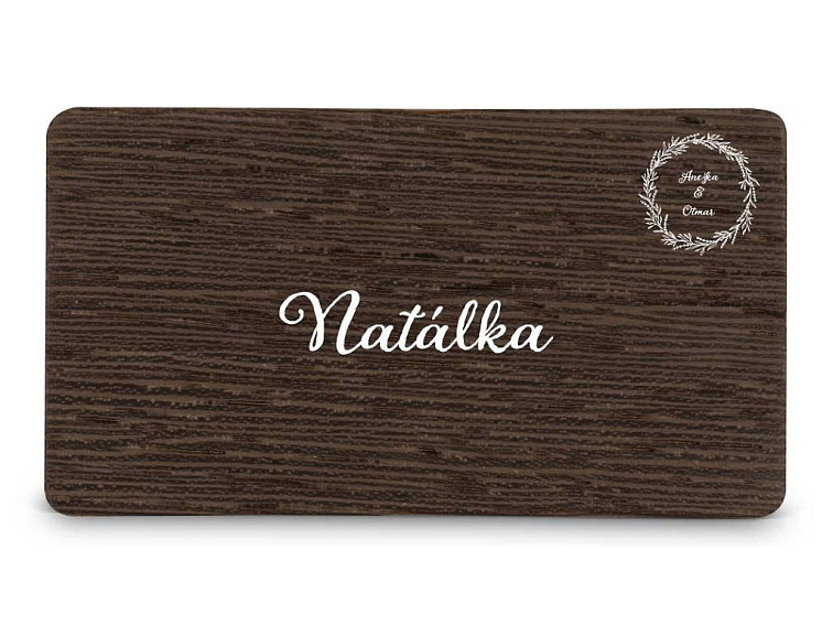 Dřevěná zasedací kartička - MOTIV