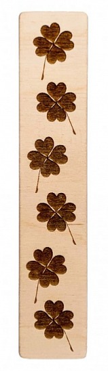 Dřevěná záložka do knížky ČTYŘLÍSTEK