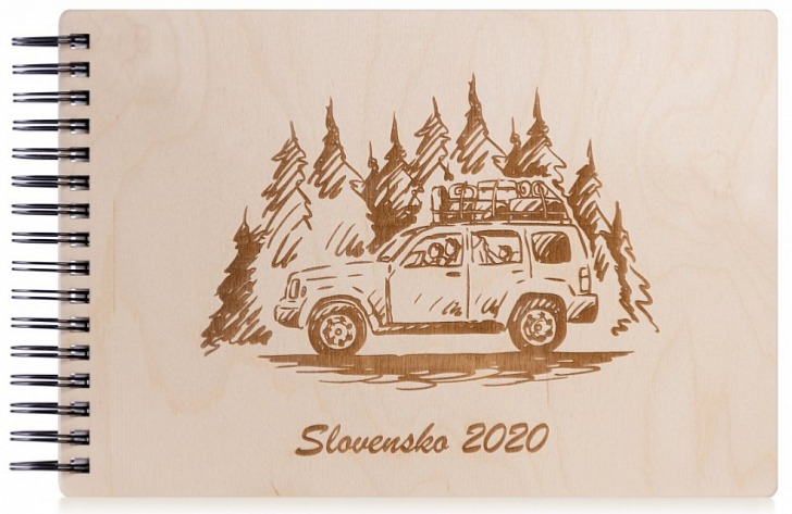 Dřevěné fotoalbum AUTO