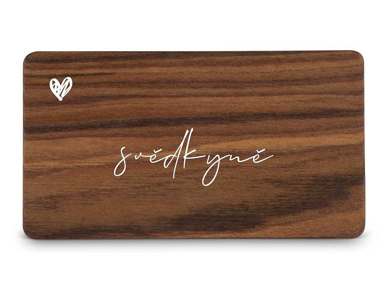 Dřevěná zasedací kartička - ELEGANT