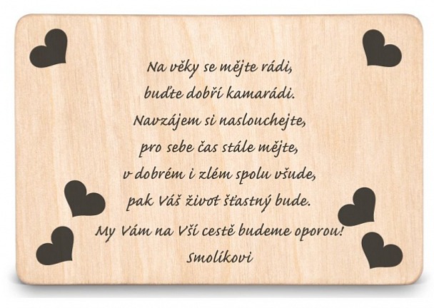 Svatební přání SRDCE