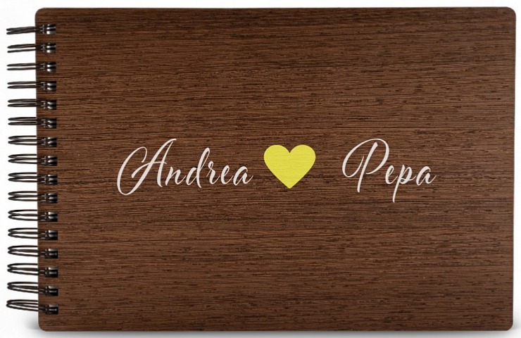 Dřevěné fotoalbum ZAMILOVANÉ SRDCE