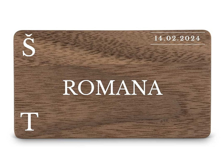 Dřevěná zasedací kartička CIRCLE